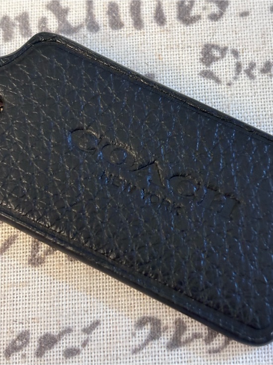 Coach Other - Coach New York Black Pebbled Leather Tag